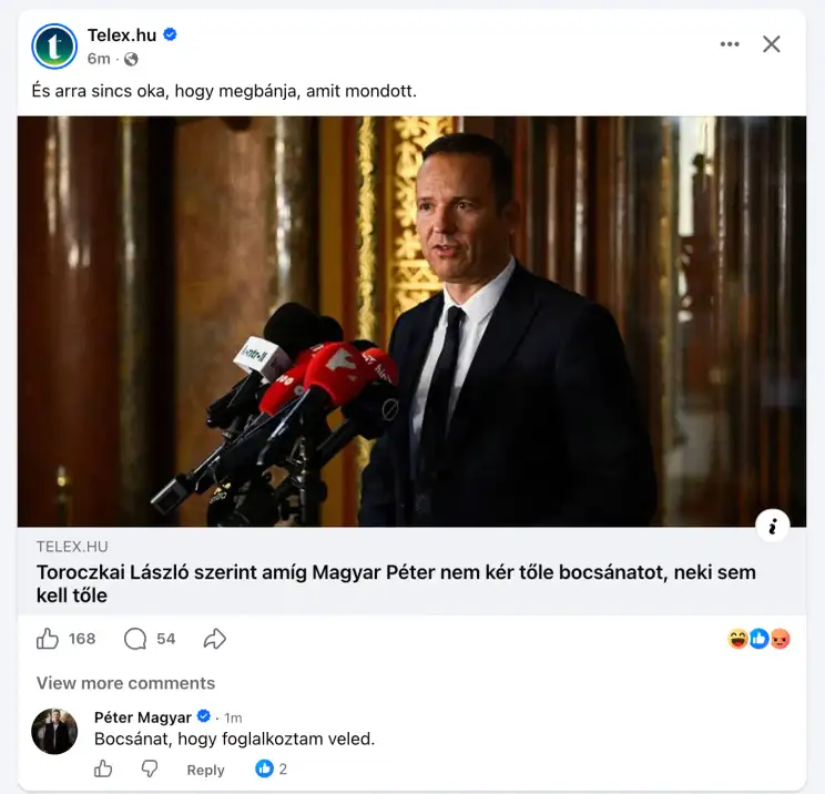 Magyar Péter elintézte Toroczkait: Ezt nem teszi zsebre!
