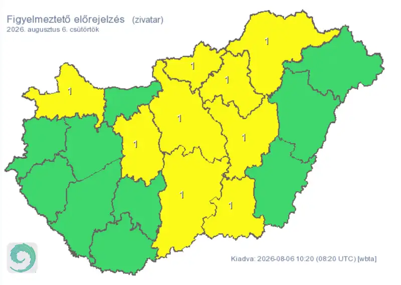 Brutális ami jön: Kegyetlen zivatarok érkeznek! 9 megyére adták ki a vészjelzést!