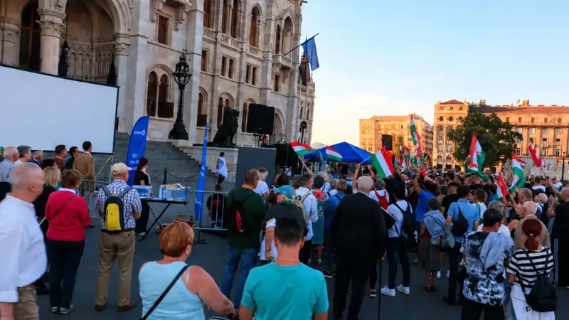 Váratlan esemény történt a mai Magyar Péter elleni tüntetésen, elszabadult