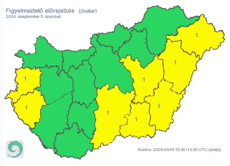 Érkezik a vihar újabb hulláma: Fél országra riasztást adtak ki, ezeket a megyéket érinti: