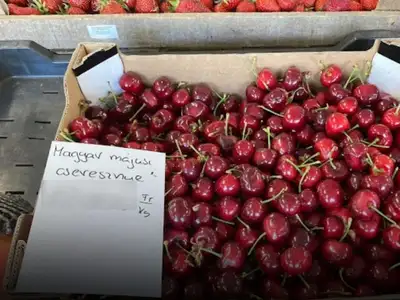 Ma a piacon jártam, és májusi cseresznyét akartam venni.. a szemem majd kiesett a helyéről, amikor az árát megláttam.