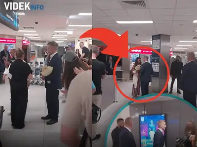 Megható pillanat: Magyar Péter a reptéren várta a barátnőjét, amikor megérkezett mindenki elnémult.