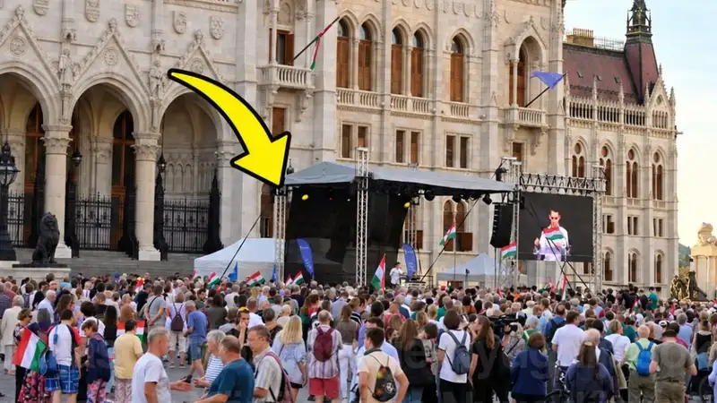 Botrányos jelenetek a mai tüntetésen, váratlan vendég okozott felfordulást