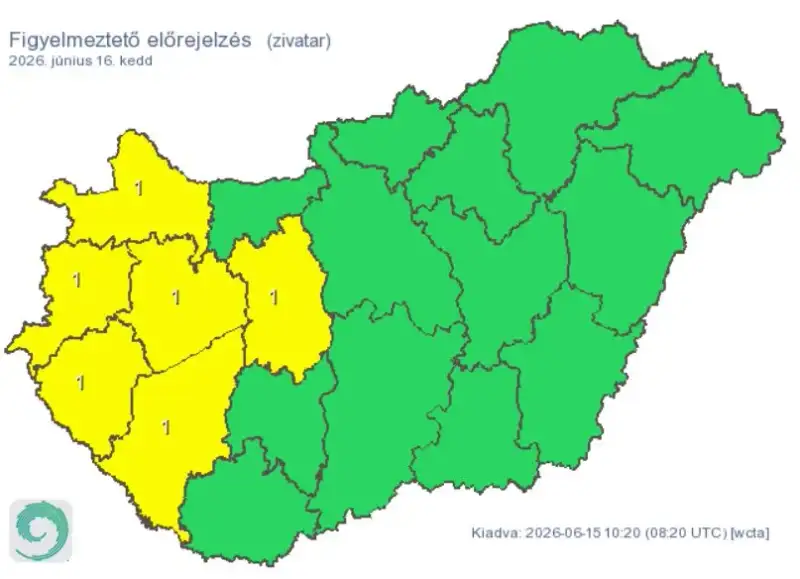 Brutális esőzuhatag és jégzivatar süvít hazánk felé, sürgős riasztást adtak ki